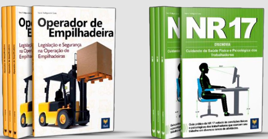 Livros Operador de Empilhadeira e NR17 Ergonomia